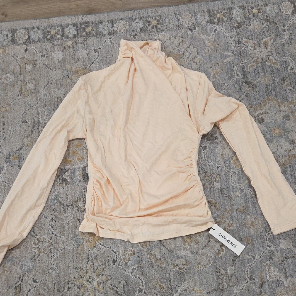 Commense Women's Peach Long Sleeve Top